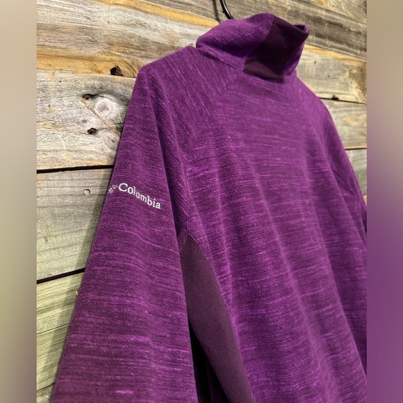 Columbia Women's Sweater Pullover Fleece Sweatshirt Purple Heather Plum Size XL - Picture 3 of 6